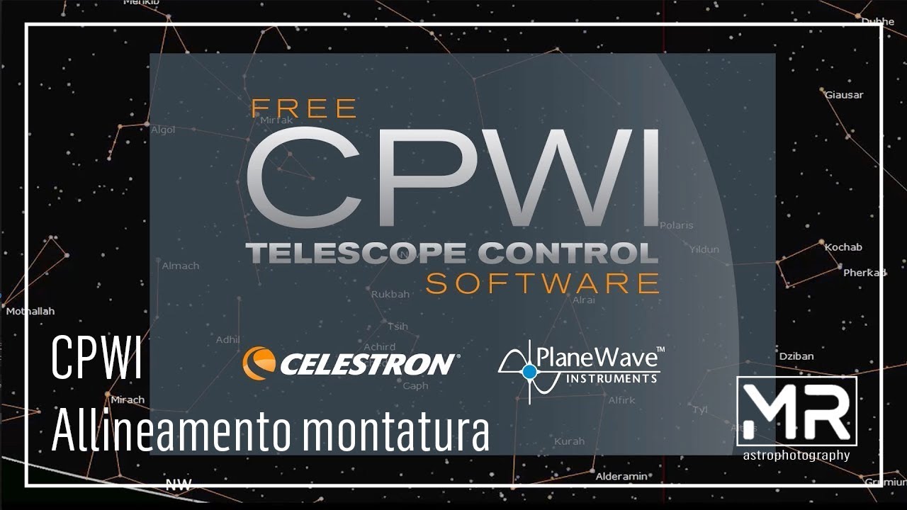 CPWI - Utilizzo del software Celestron per l'allineamento della montatura SLT