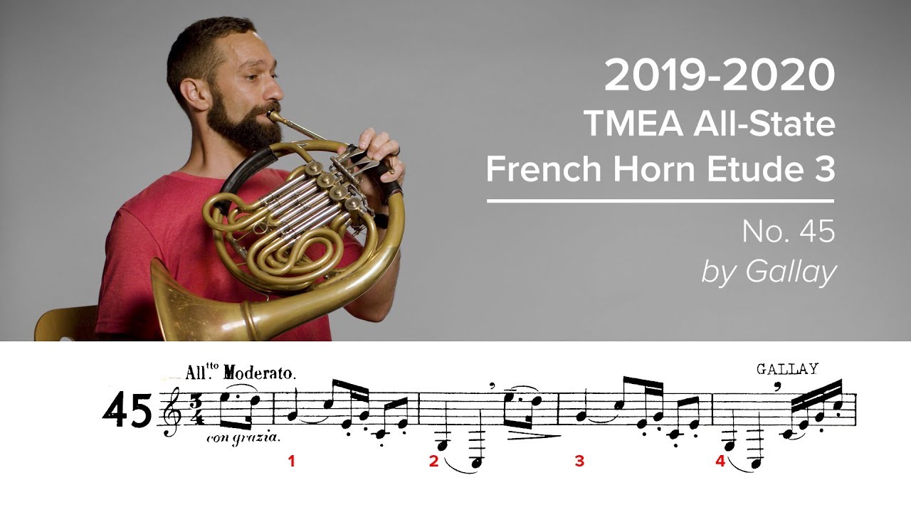 2019-2020 TMEA All-State French Horn Etude #3 - No. 45 by Gallay