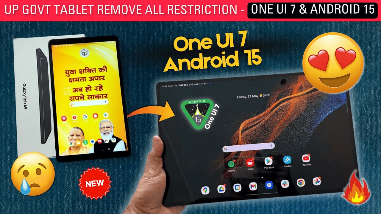 Remove Modi Yogi Wallpaper From Samsung Govt Tab - One UI 7 & Android 15