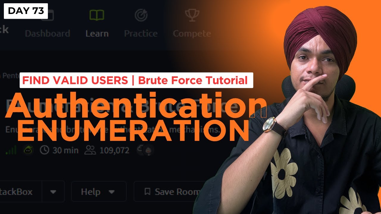 Authentication Enumeration & Brute Force — Complete Hacking Tutorial 🔥 | #100daychallenge