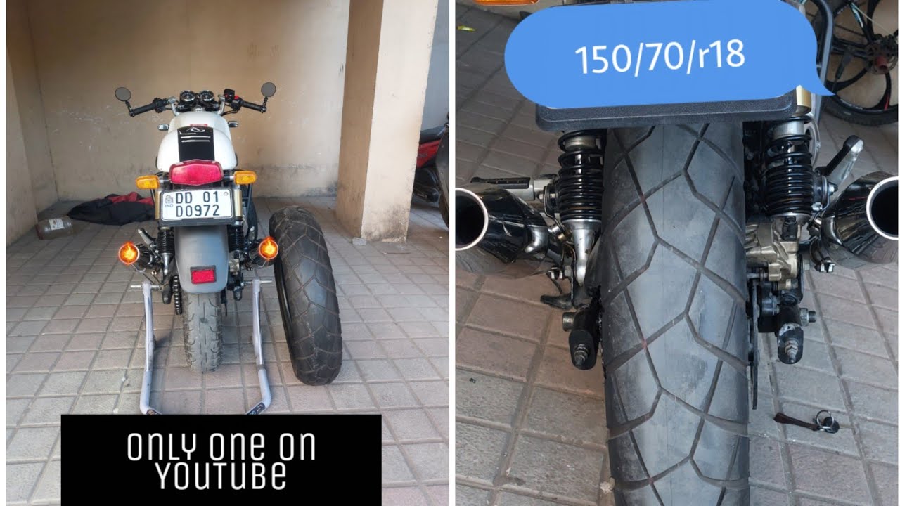 Solve wobble issue in continental 650 by thise TYER Bridstone 150/70 R18 michline Road 4 120/70 r18🔥