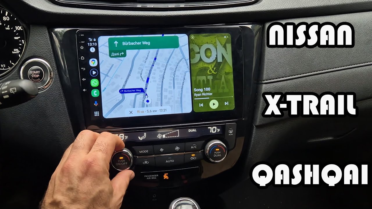ЗАМЕНА штатной МАГНИТОЛЫ на NISSAN ROGUE (X-TRAIL) T32. Junsun 2gb-32gb IPS