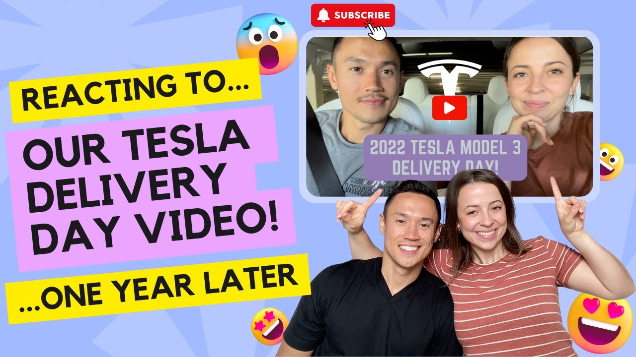 One Year Later: Reacting to Our Tesla Model 3 Delivery Day Video!