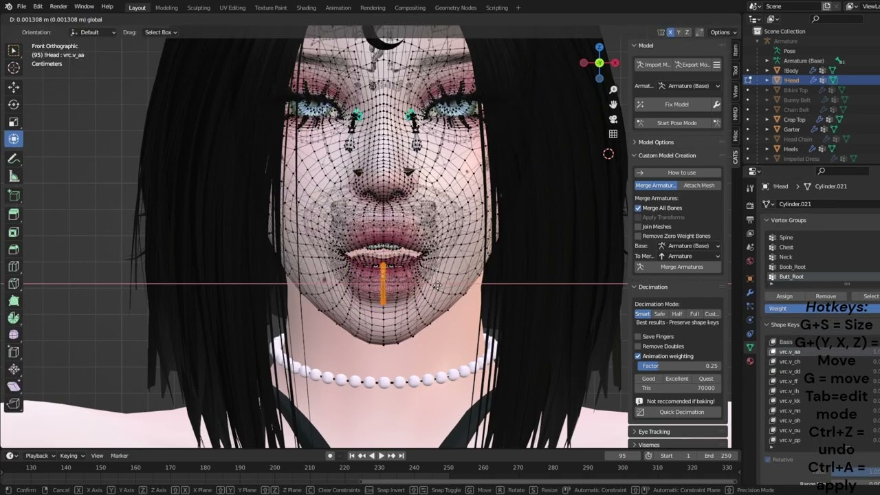 Blender VRChat   Lip Piercing Tutorial!