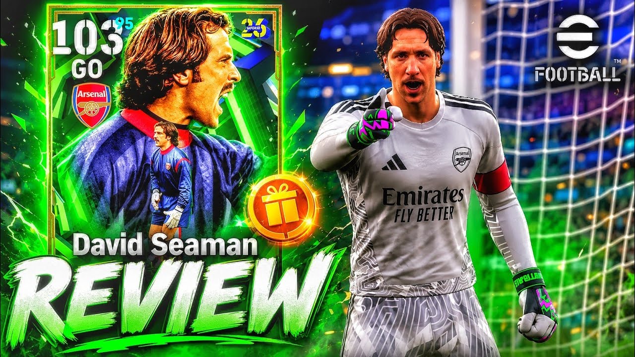 😂🔥 TESTANDO O DAVID SEAMAN 103 &Eacute;PICO GR&Aacute;TIS MELHOR GOLEIRO GR&Aacute;TIS DO EFOOTBALL 2026 MOBILE?!