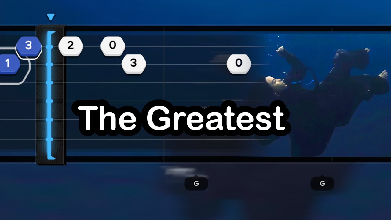 Billie Eilish - THE GREATEST (EASY SLOW Guitar Tabs & chords Tutorial)