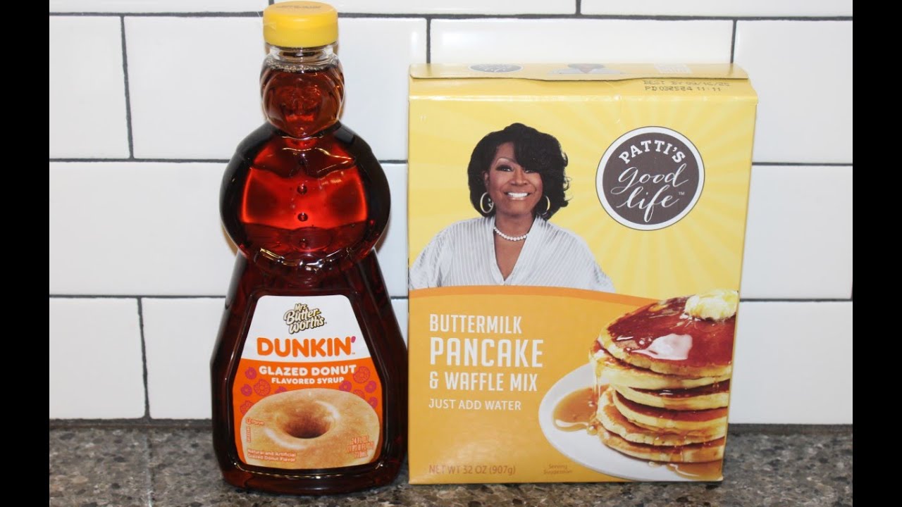 Mrs. Butterworth’s Dunkin’ Glazed Donut Syrup & Patti’s Good Life Buttermilk Pancake & Waffle Mix