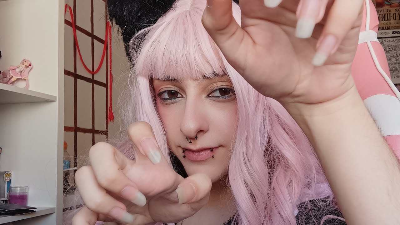 [ASMR] Femboy with Long natural nails tries asmr first time | PinkCosplayDemon