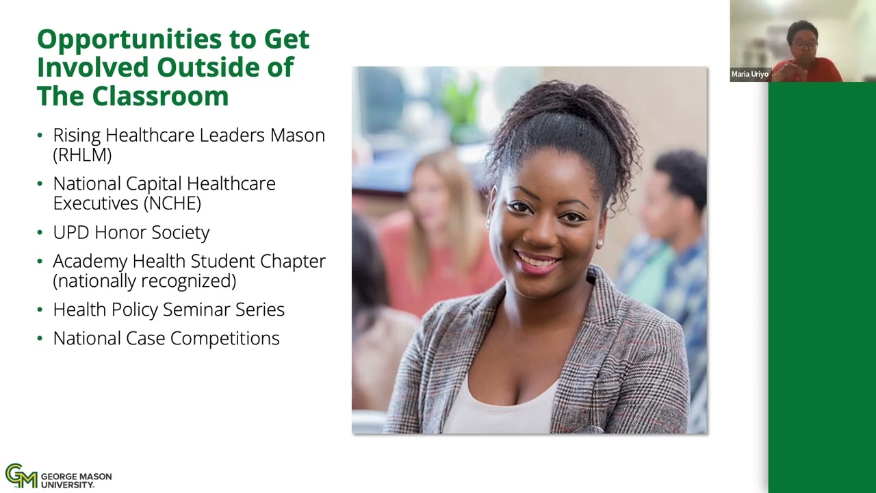 GMU CAHMME- Accredited Master of Health Administration Program Overview