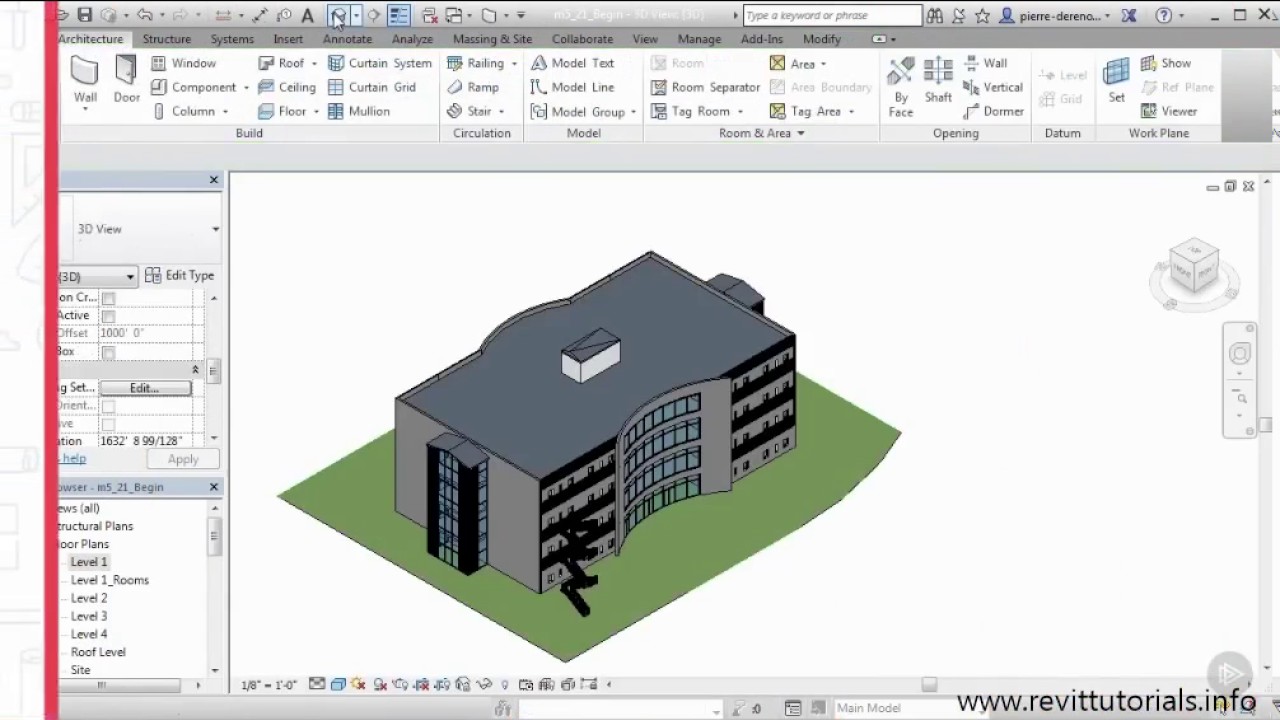 Revit Architecture 2017 tutorial (Advanced Design) #1 - Introduction