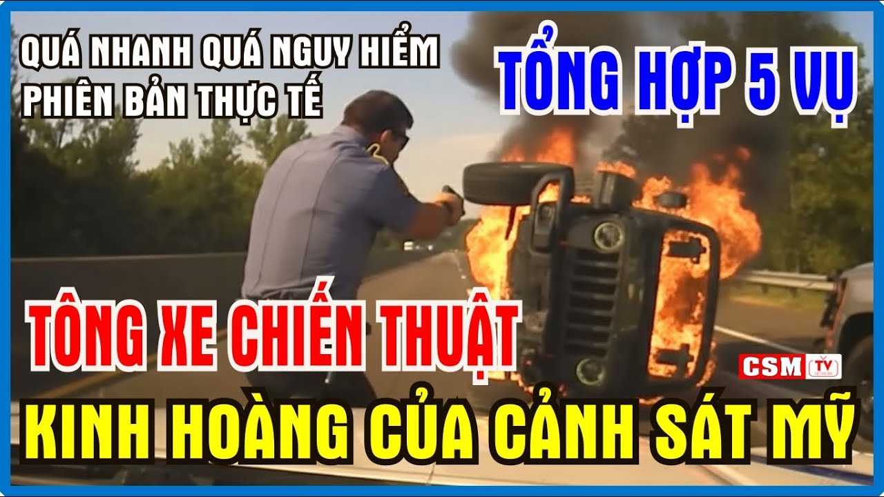 Tổng hợp 5 Pha TÔNG XE CH.IẾN THUẬT PIT KHỐC LIỆT NHẤT của Cảnh Sát Mỹ || Cảnh Sát Mỹ TV