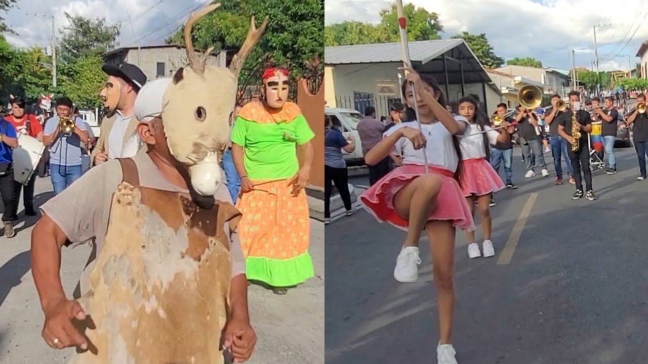 EL TIGRE Y EL VENADO,LA CARRETA CHILLONA Y MÁS..fiestas de san pedro Masahuat🎺🎷💃🎊