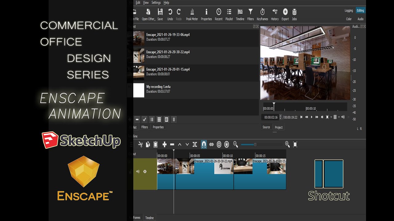 Complete Project - 3D Modeling to Animation in SketchUp & Enscape : part 10