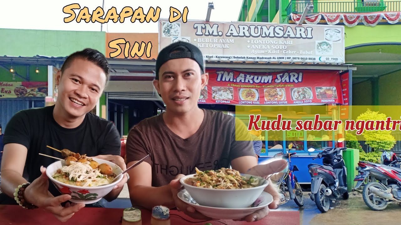 TM. Arum Sari segini rame nya tiap pagi sampe ngantri, Bubur ayam, soto nya recommended banget.