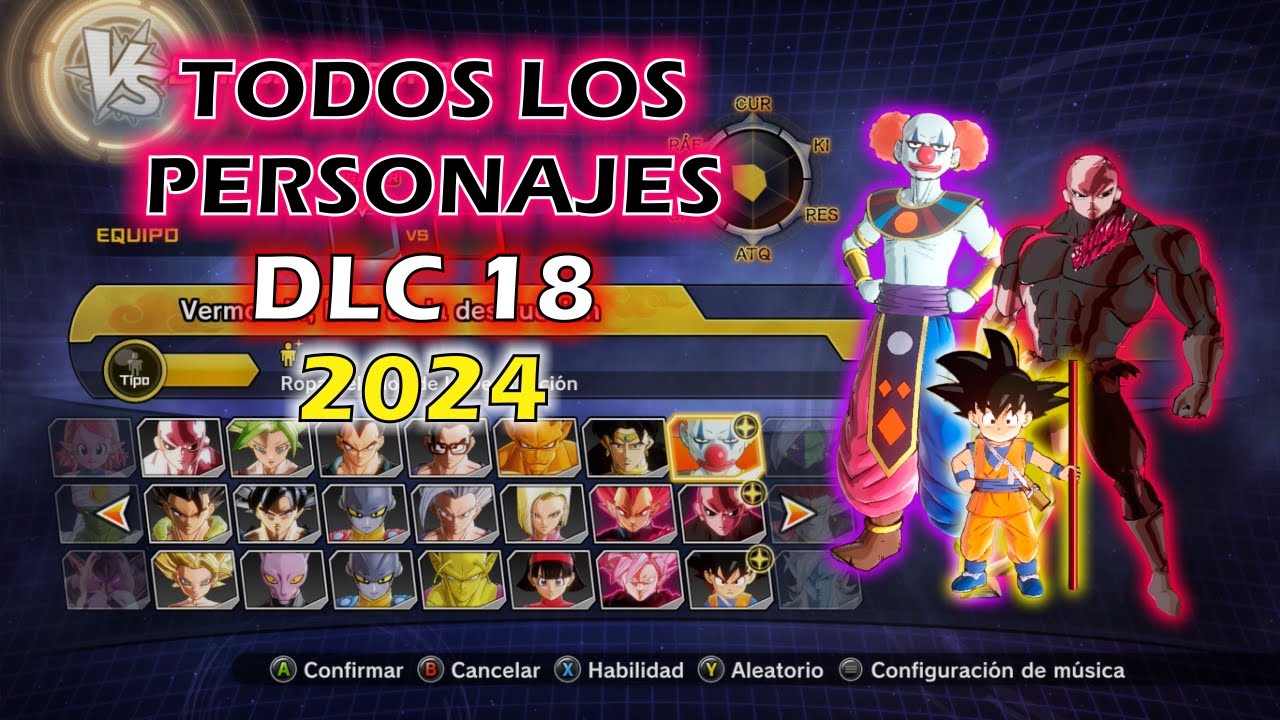 Todos los personajes, trajes y escenarios de Dragon Ball Xenoverse 2 (DLC 18) | 2024