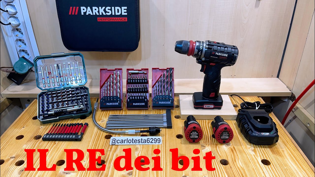 Parkside Lidl set trapano avvitatore ricaricabile 12v mandrino separabile recensione e test 