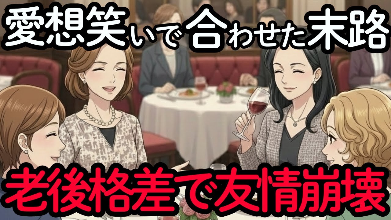 年齢を重ねて変化する友人関係。高校時代の仲良しグループで自分を偽ることに疲れました。老後の幸せ | 老後の友達 | シニア | 老後格差 | 朗読