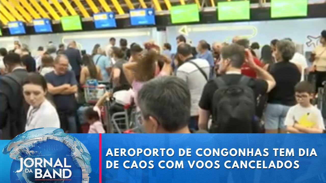 Aeroporto de Congonhas tem dia de caos com voos cancelados | Jornal da Band