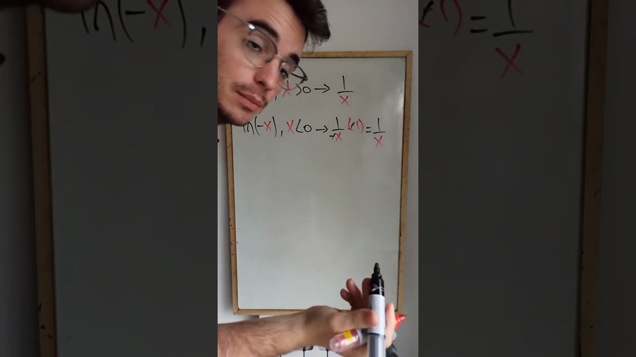 &int;(1/x)dx = ln|x| + c🧐 #short #shortsfeed #shortsvideo #matematicas #shortsyoutube #shorts