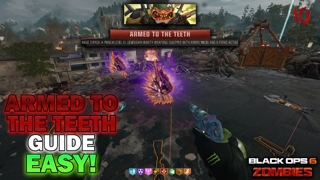 EASY ARMED TO THE TEETH BLACK OPS 6 ZOMBIES DARK OPS CALLING CARD GUIDE!