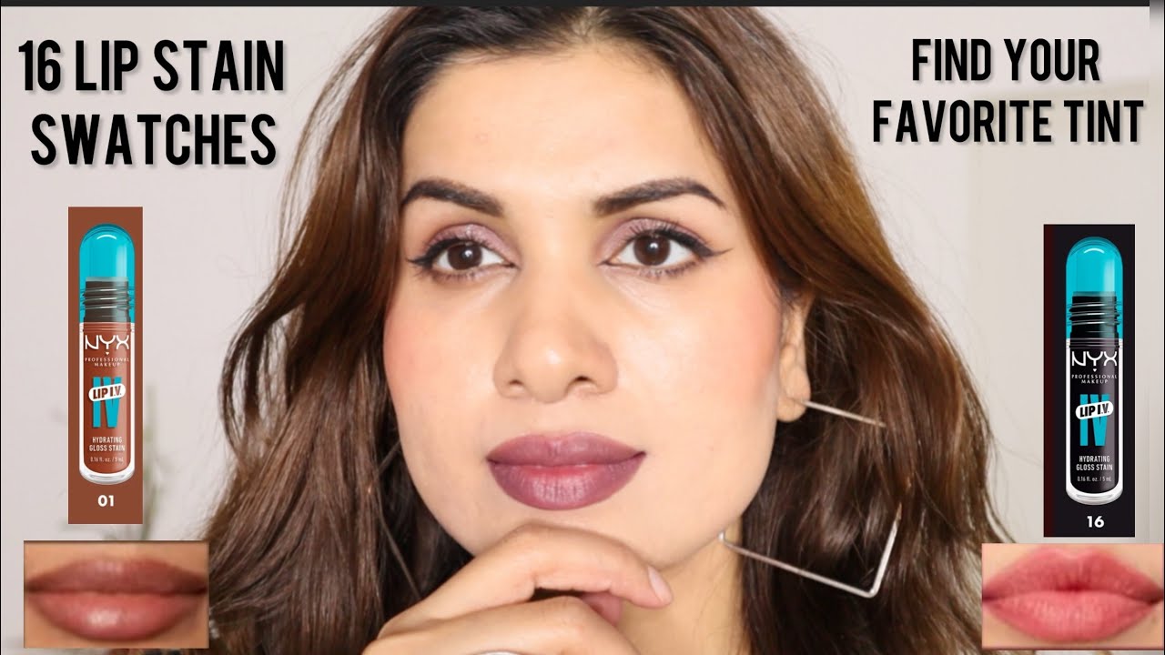 Pr&oacute;bki nawilżającego błyszczyka do ust LIP I.V. | Szybko znajdź wszystkie 16 odcieni Stain