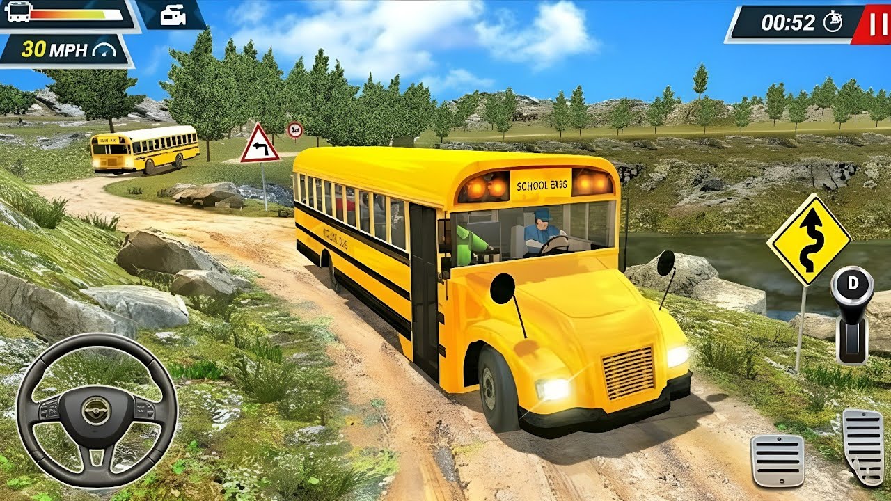 Offroad High School Bus Driver Simulator - Android Gameplay 