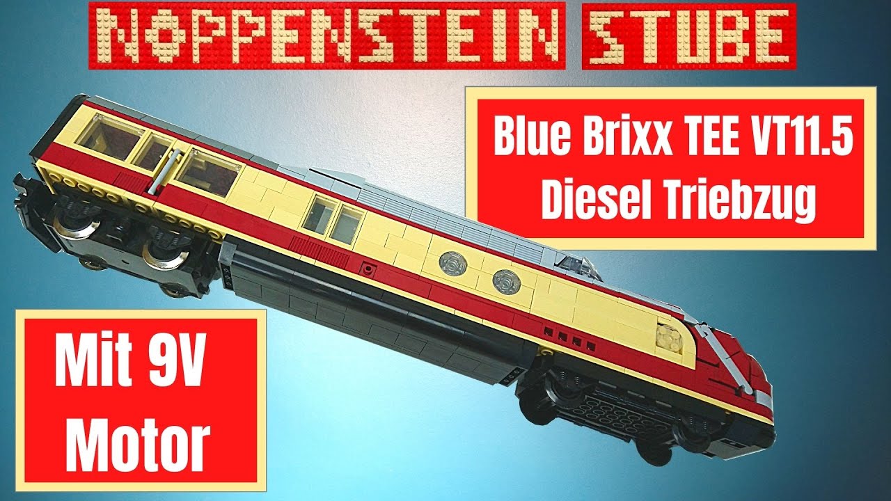 BlueBrixx TEE VT 11.5 Diesel Triebzug motorisieren mit LEGO® 9V Motor | Trans Europ Express