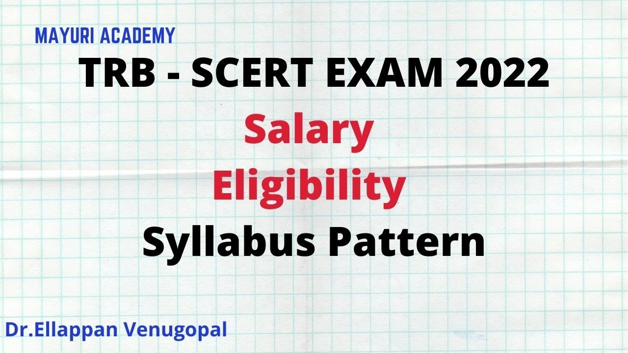 SCERT EXAM 2022 | Salary, Eligibility, Pattern , Syllabus// Mayuri Academy