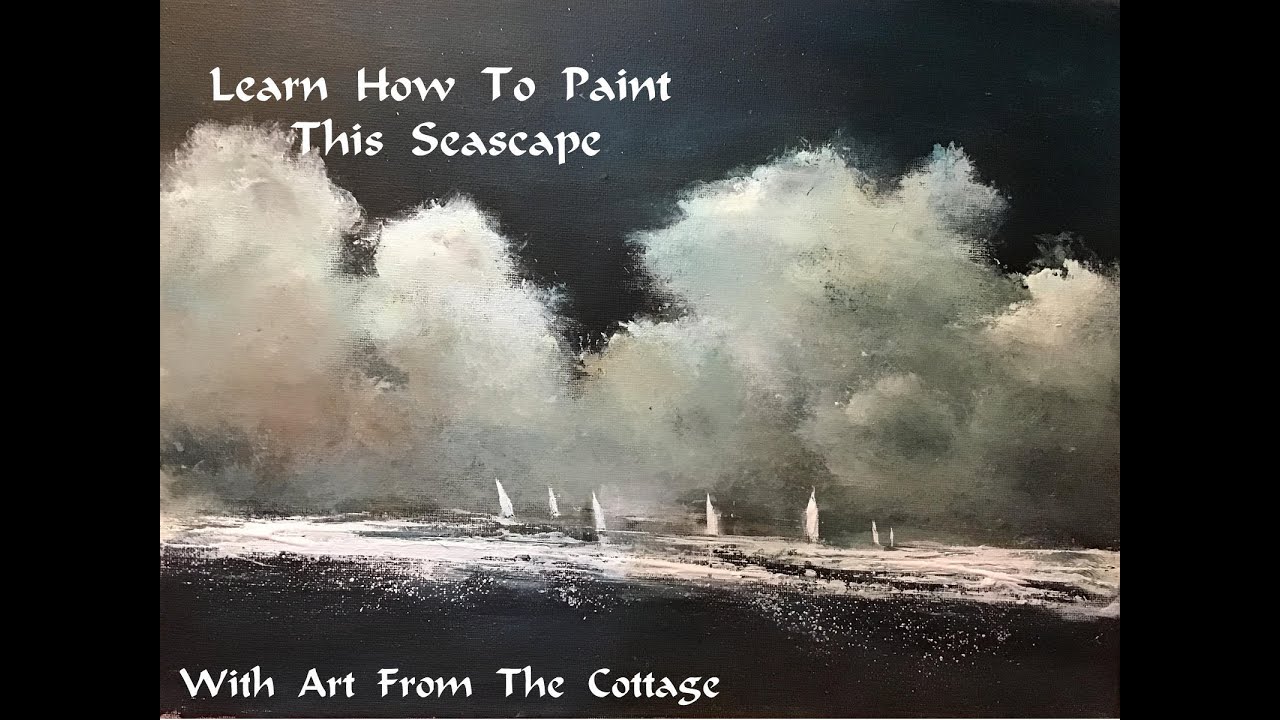 ART PAINTING  A SEASCAPE  #seascapepainting #artlesson #artandcrafts
