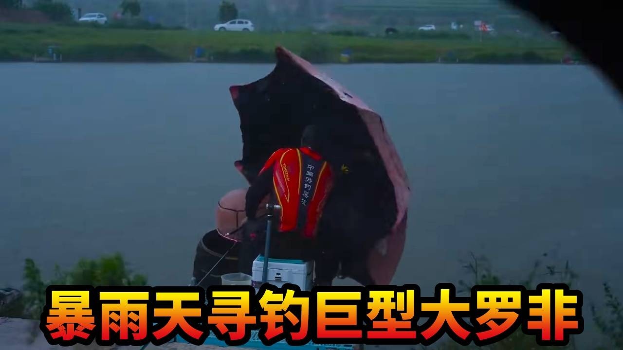 寻找水库18公斤巨型大罗非 遭遇狂风暴雨好刺激！#游钓黑坑 #罗非鱼 #水库 #爱生活爱钓鱼 #钓鱼