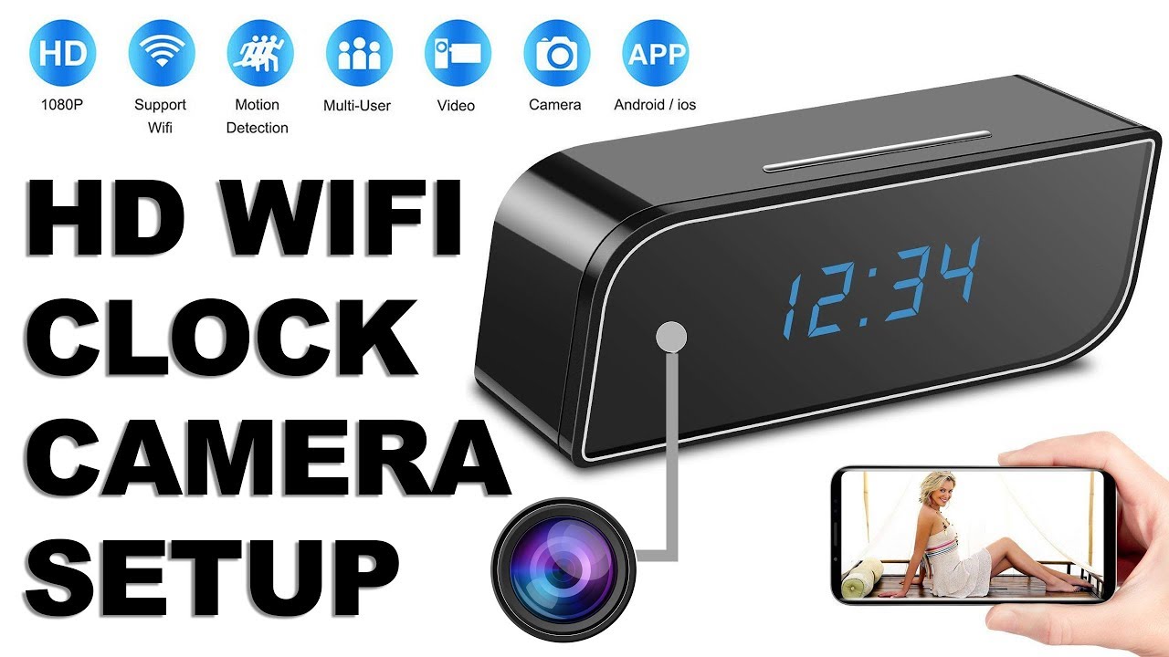 REVIEW : HD WiFi Spy Camera Alarm Clock 1080p Unboxing & Setup With HDMiniCam Android Application
