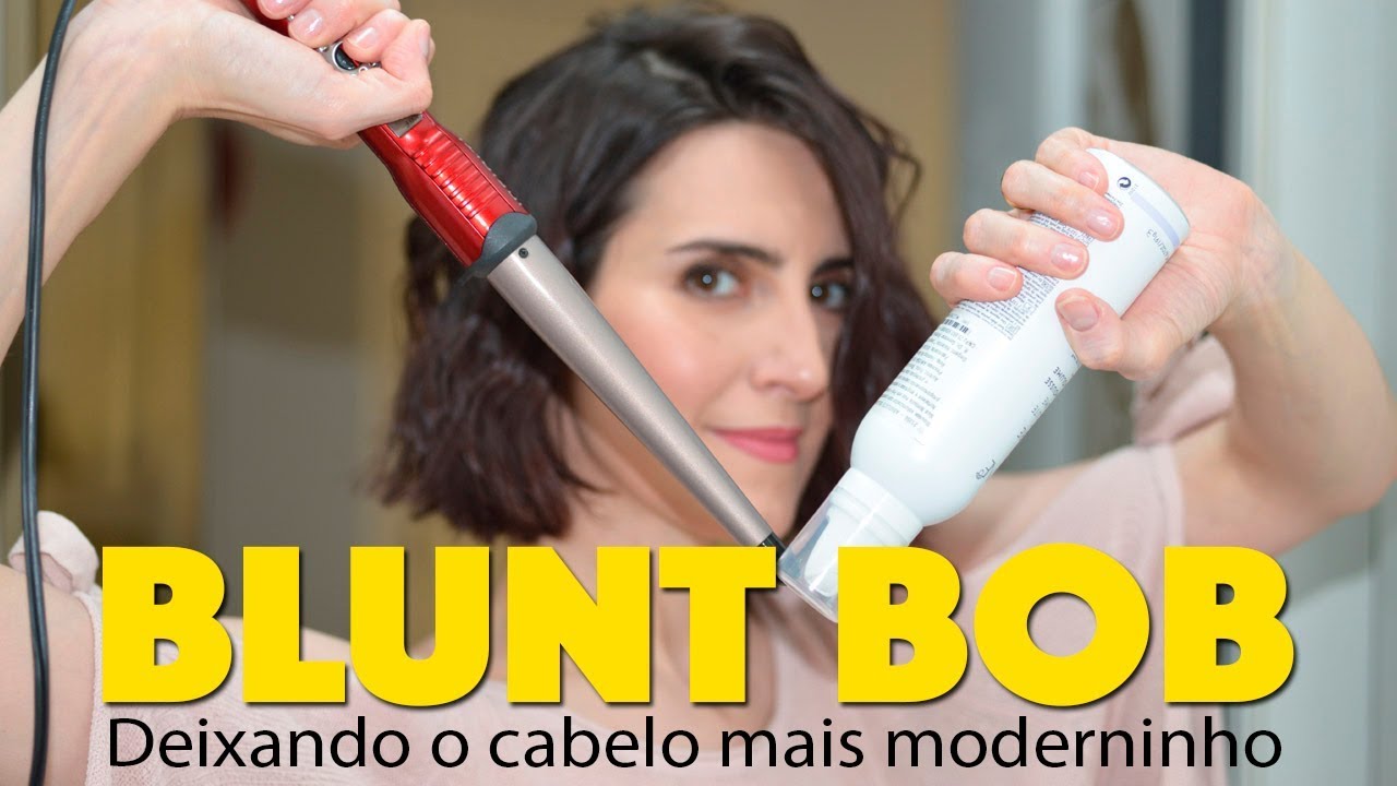Blunt Bob | Como arrumo meu cabelo novo com modelador para efeito podrinho