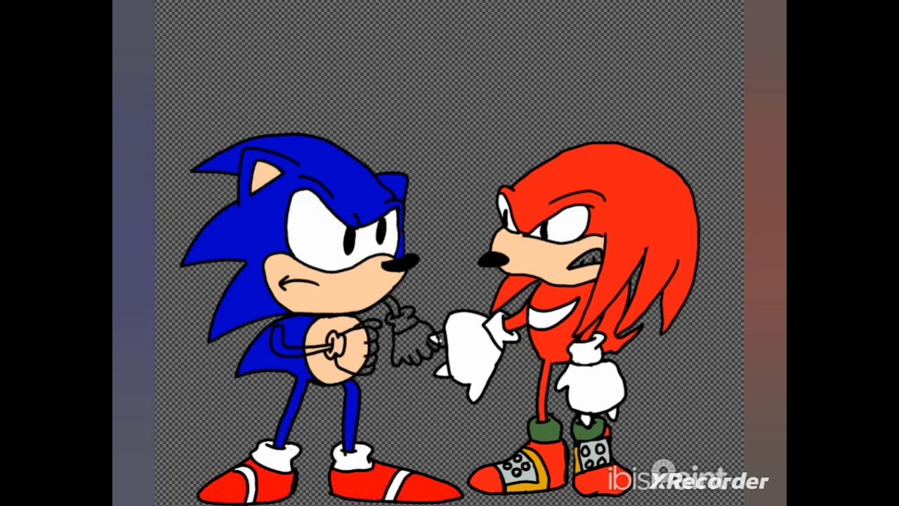 Sonic Vs Knuckles Drawing