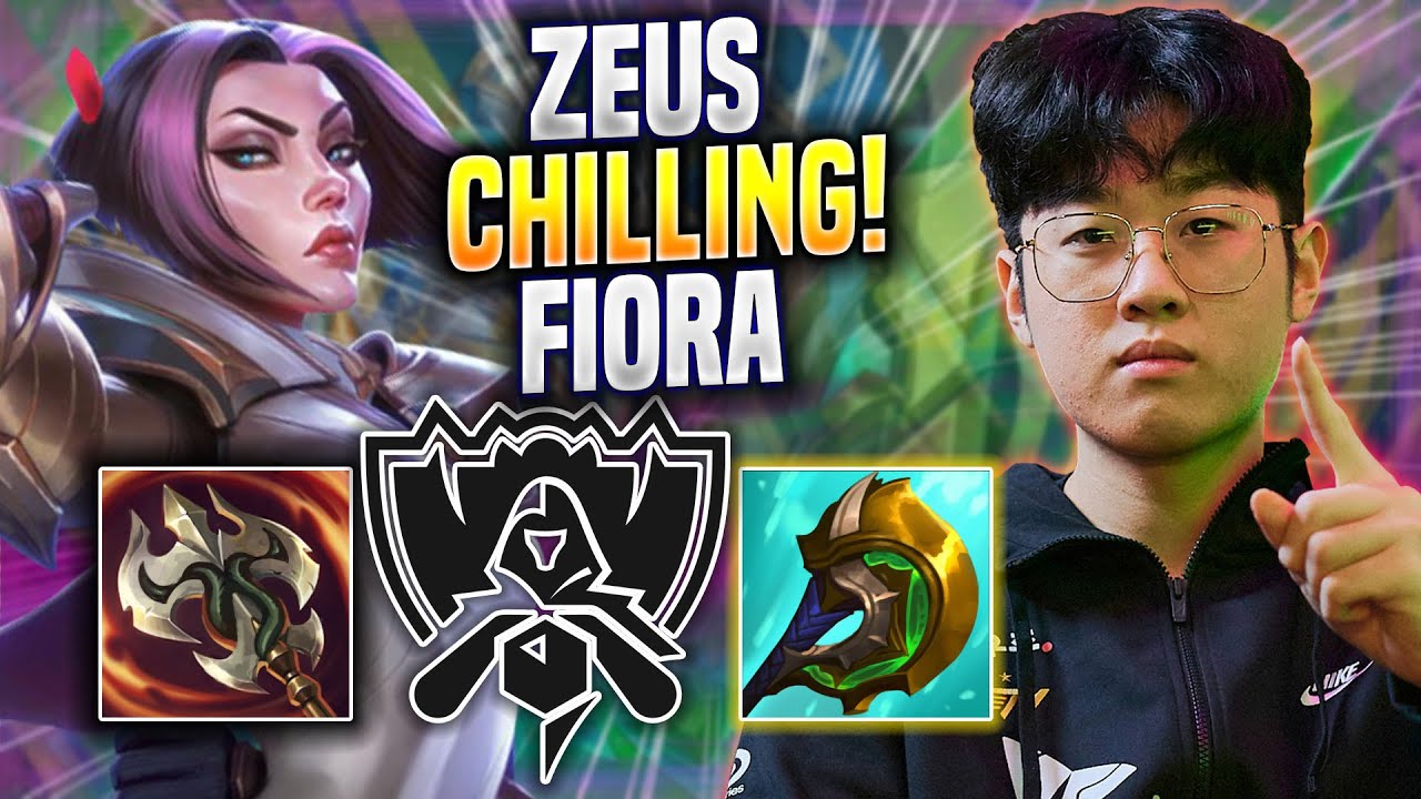 ZEUS CHILLING WITH FIORA! - T1 Zeus Plays Fiora TOP vs Jayce! | Bootcamp 2022