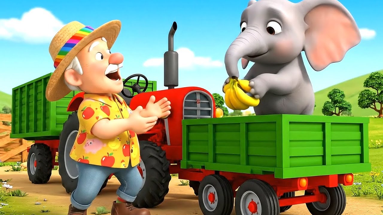 🌾 Donald’s Farm Life Day Harvest Time & Helping Animals with Fun Music! 🎵🐄