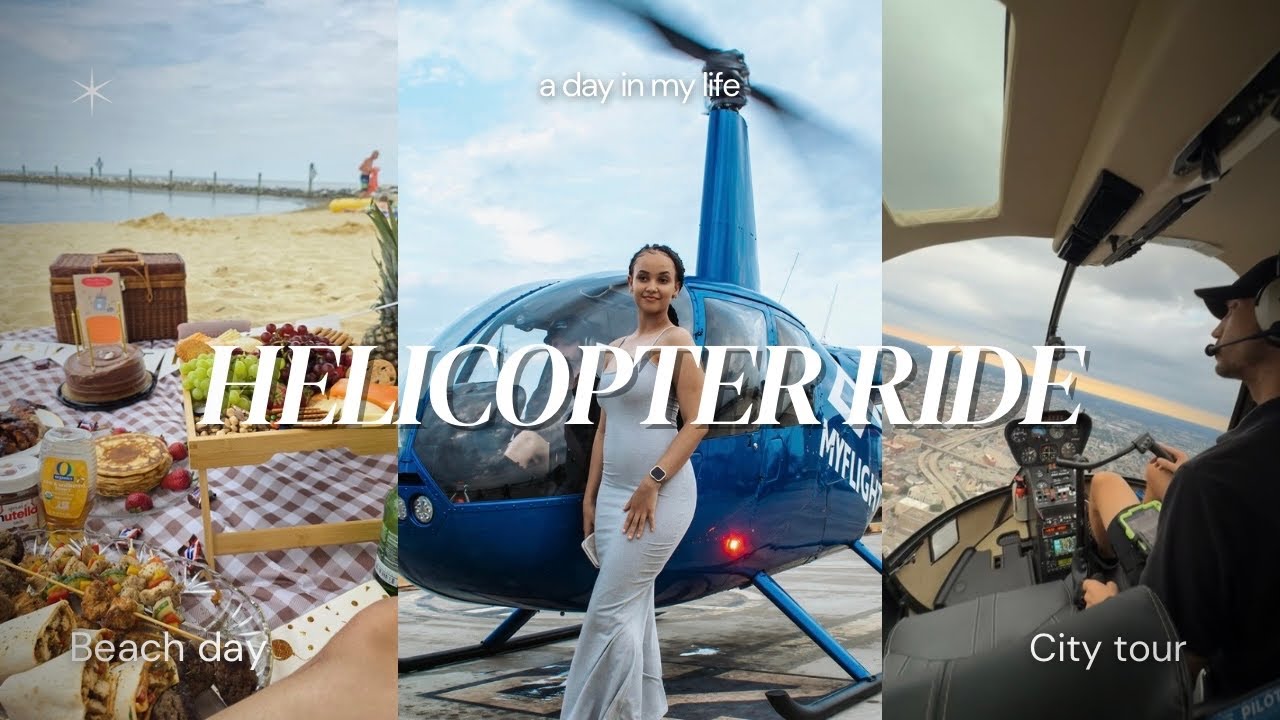 SUMMER FUN in DMV💐: helicopter ride around downtown & picnic by the beach MD🚁🌇✨