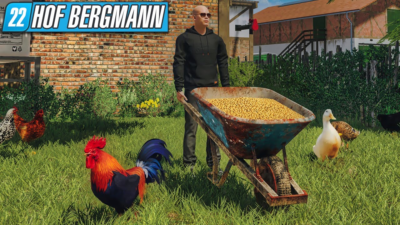 LS22 Hof Bergmann #03 - Hühner füttern & Strebergarten |  Landwirtschafts Simulator 22