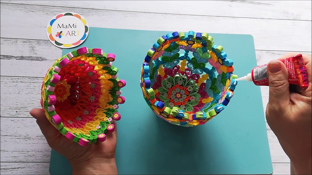 Jak zrobić jajko wielkanocne 3D z papierowych pasków 🐣  Jajko 3D z  Quilling