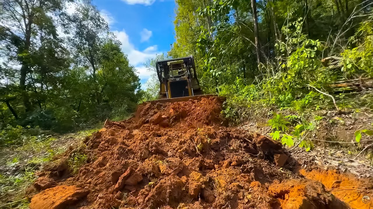 Amazing working Bulldozer D6R XL Solution for Damaged Old Plantation Roads
