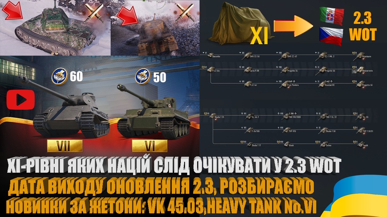 ДАТА ВИХОДУ ОНОВЛЕННЯ 2.3 WOT, ЯКІ XI-РІВНІ ЧЕКАТИ НАСТУПНИМИ, НОВИНКИ ВЕСНЯНОГО МАГАЗИНУ | #WOT_UA