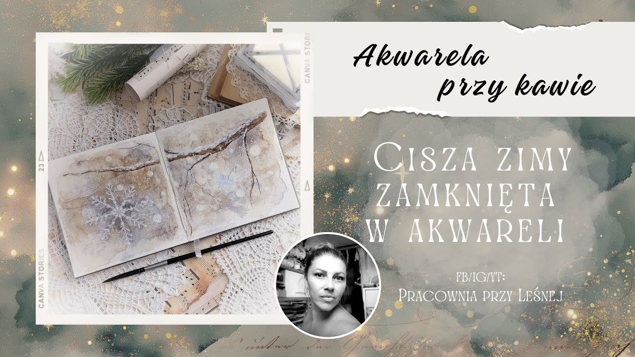 AKWARELA PRZY KAWIE - Cisza zimy zamknięta w akwareli  #watercolor #akwarela #malujzemną