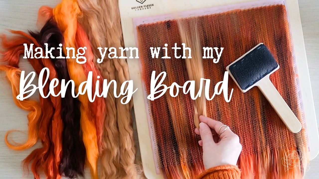 Making Yarn with my Blending Board · Spinning a two ply yarn from a rollag #spinning #yarn