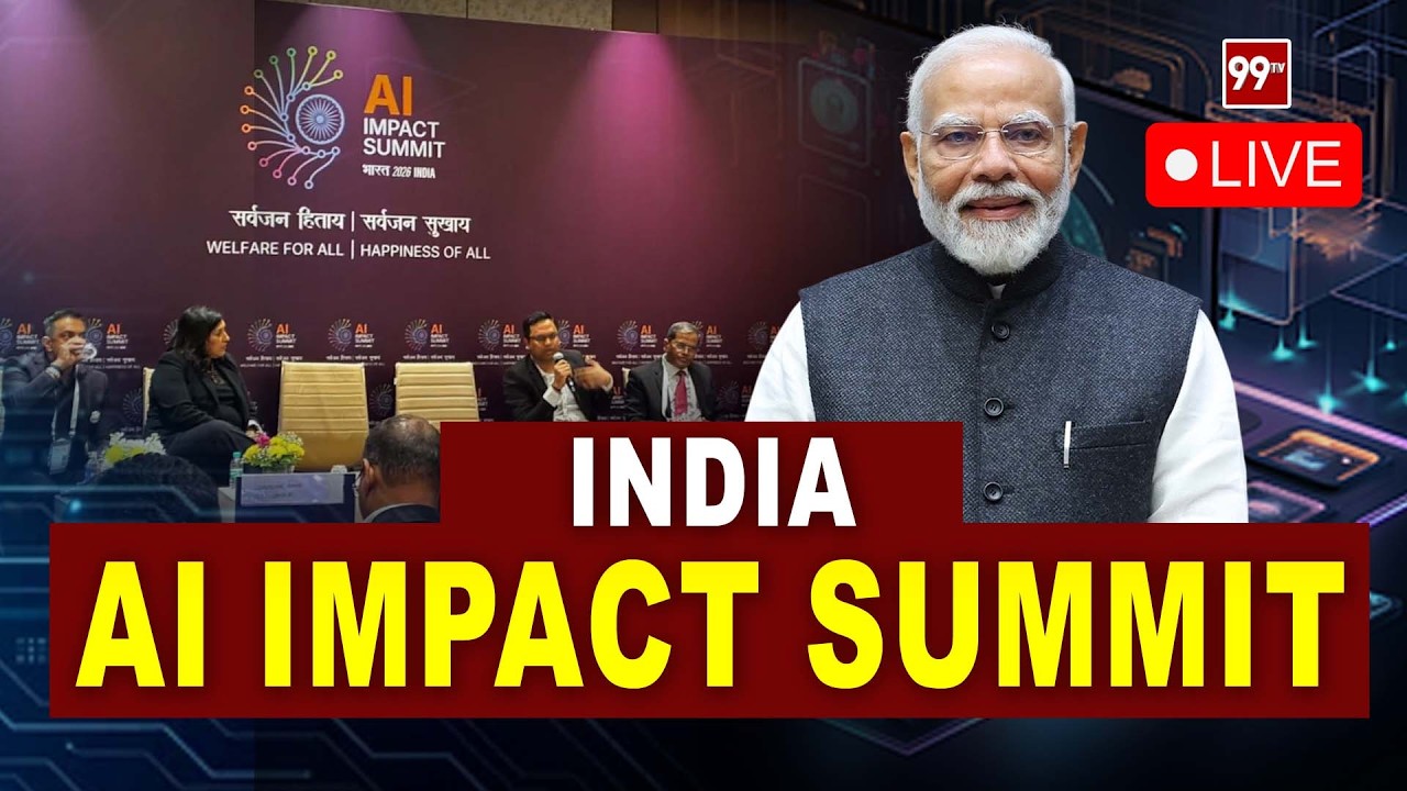 LIVE : PM Modi Participates In India AI Impact Summit at Bharat Mandapam | 99Tv