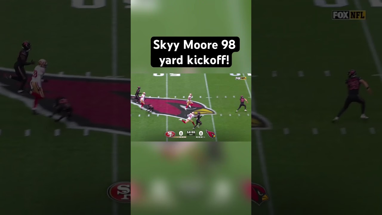 #49ers Skyy Moore with a fantastic opening kickoff!
