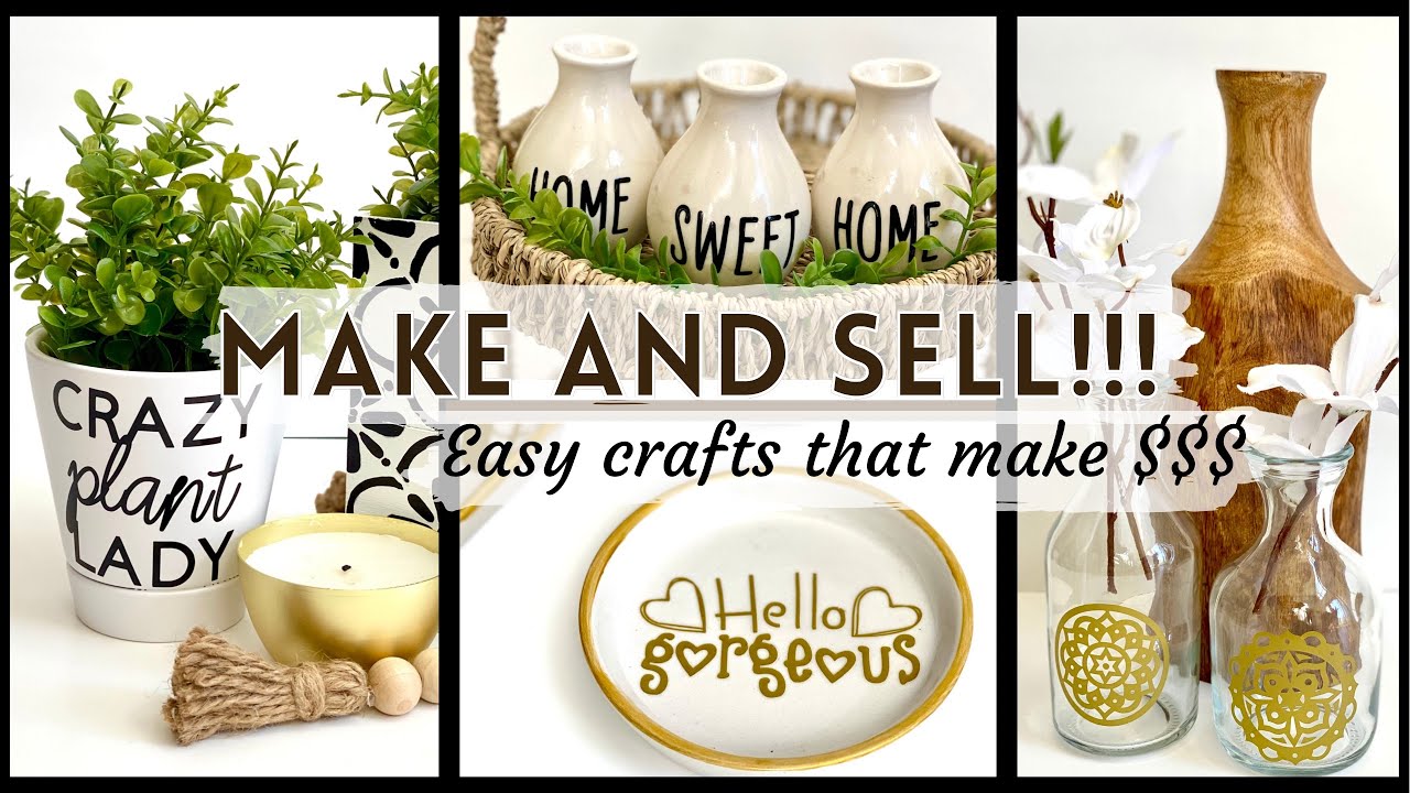 Easy Crafts to Make and Sell! Cricut Crafts to Make and Sell! Cricut Crafts Ideas for Beginners