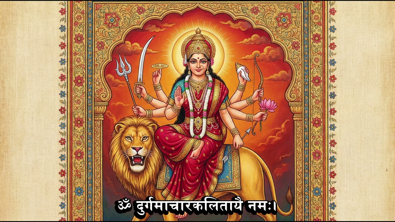 ॐ दुर्गमाचारकलितायै नमः। | Durga Maa Mantra | One Hour Sacred Chanting | Divine Shakti