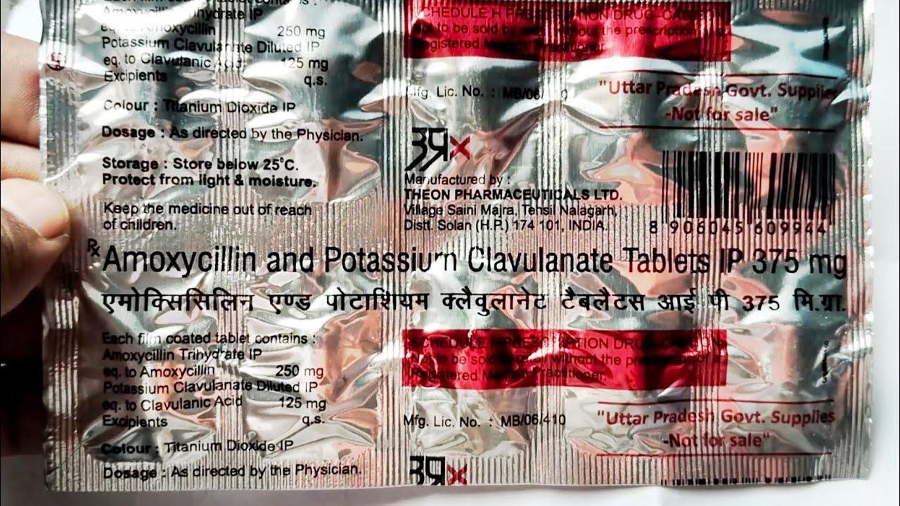 Amoxycillin And Potassium Clavulanate Tablets I.P. 375 Mg |Amoxycillin & Potassium Tab In Hindi 2023