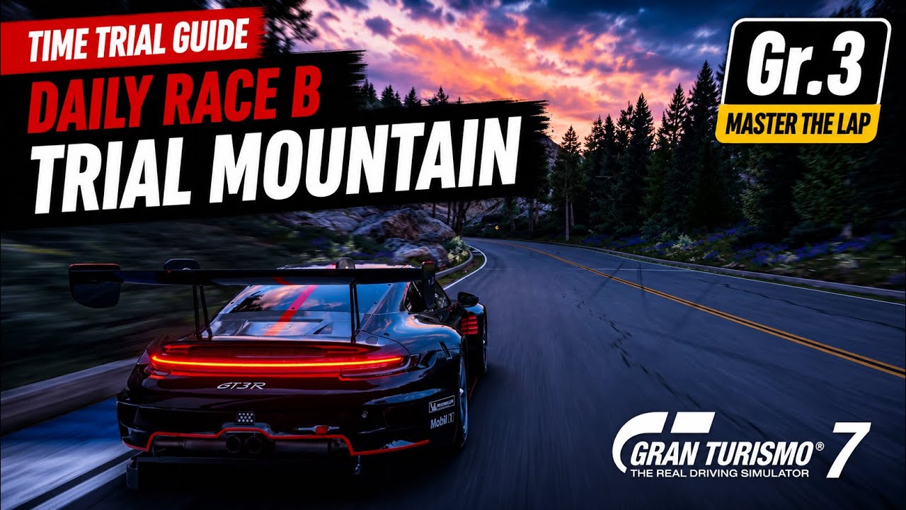 GT7 Time Trial Guide | Daily Race B | Trial Mountain Circuit | Gr.3 #gt7 