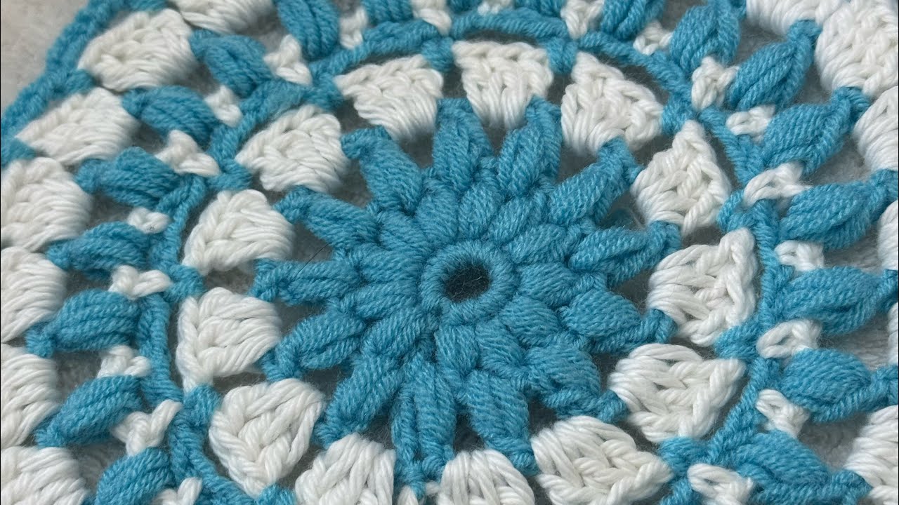 غرزه كروشيه سهله لعمل مفرش سرير رائع