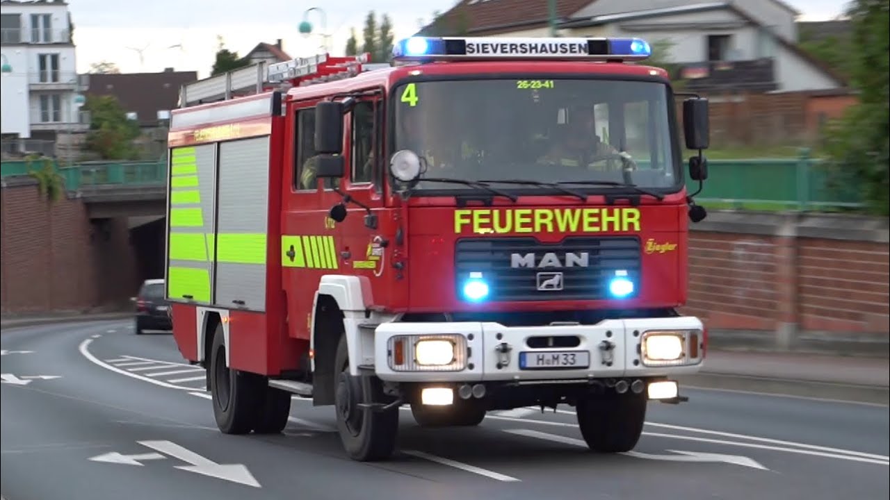 [Gebäudebrand] TLF 16/25 FF Lehrte Ortsfeuerwehr Sievershausen auf Einsatzfahrt